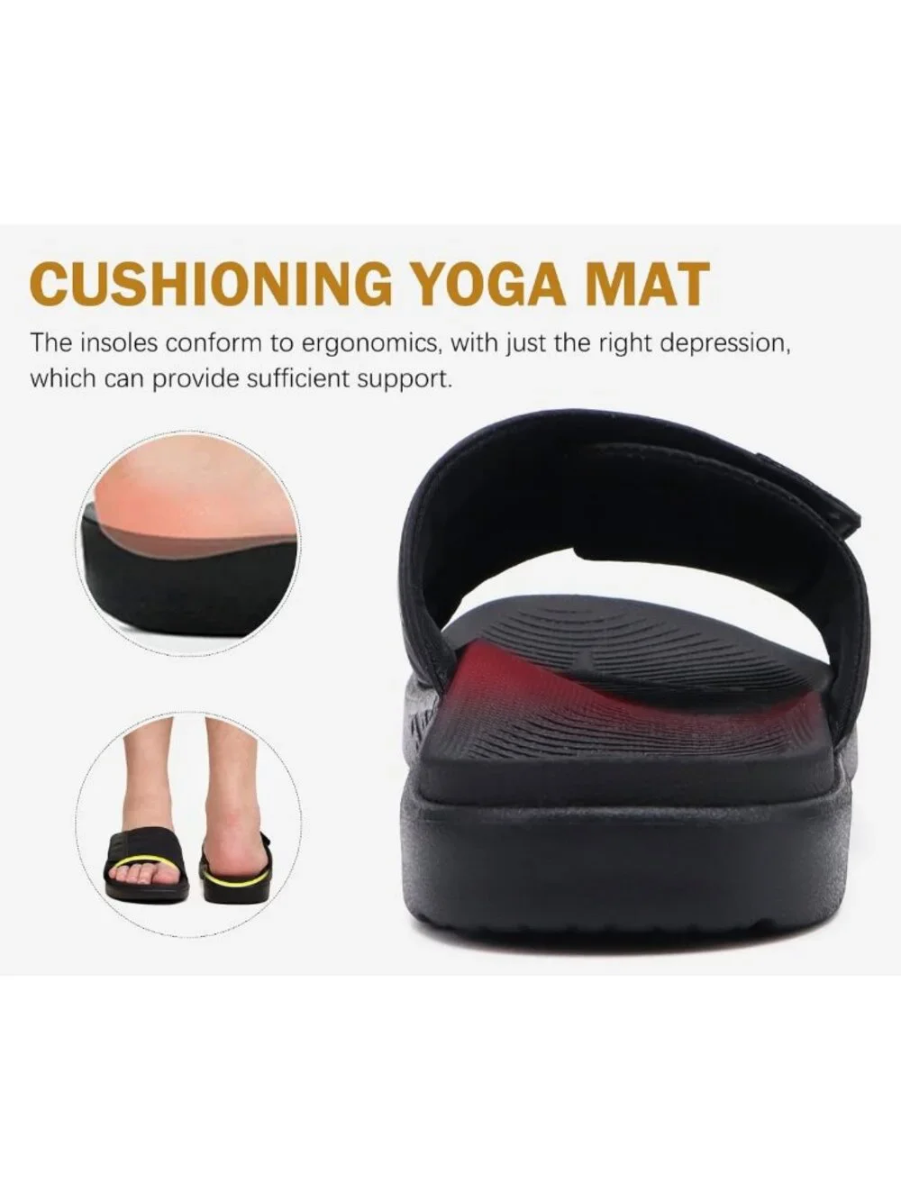 Comfortable Adjustable Men's Sandals for Plantar Fasciitis | Arch Support Sport